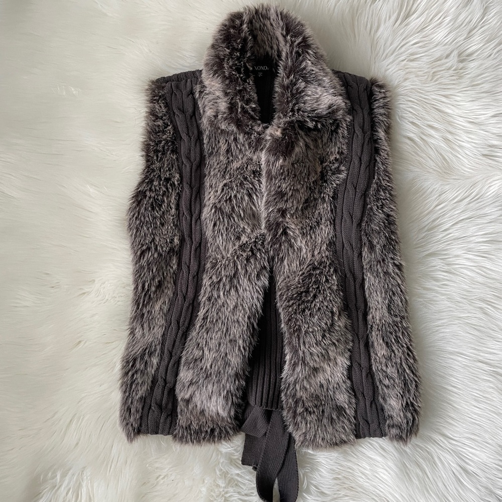 Faux fur vest